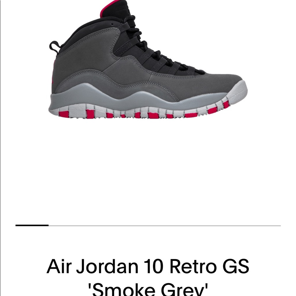 BNIB girl’s Jordan 10 in smoke grey and pink!  Size 6. - Picture 7 of 7